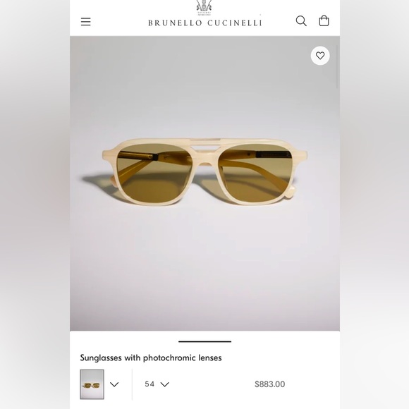 Brunello Cucinelli Unisex Sunglasses with photochromic lenses - Picture 6 of 8